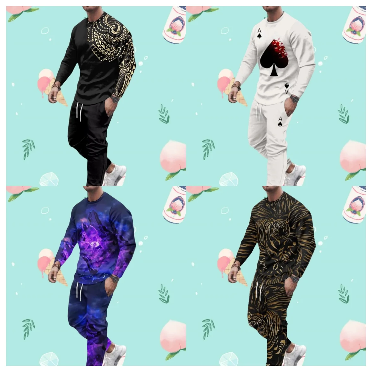 

2025 Summer Street Men's and Women's Suit Daily Casual Fashion Loose Comfort Spade A Trend Luxury Sports Printing Breathable