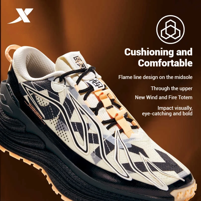 Xtep Volcano Max Running Shoes For Men 2024 Winter Rebound Sports Shoes Trendy Retro Cushion Sneakers 976419110050