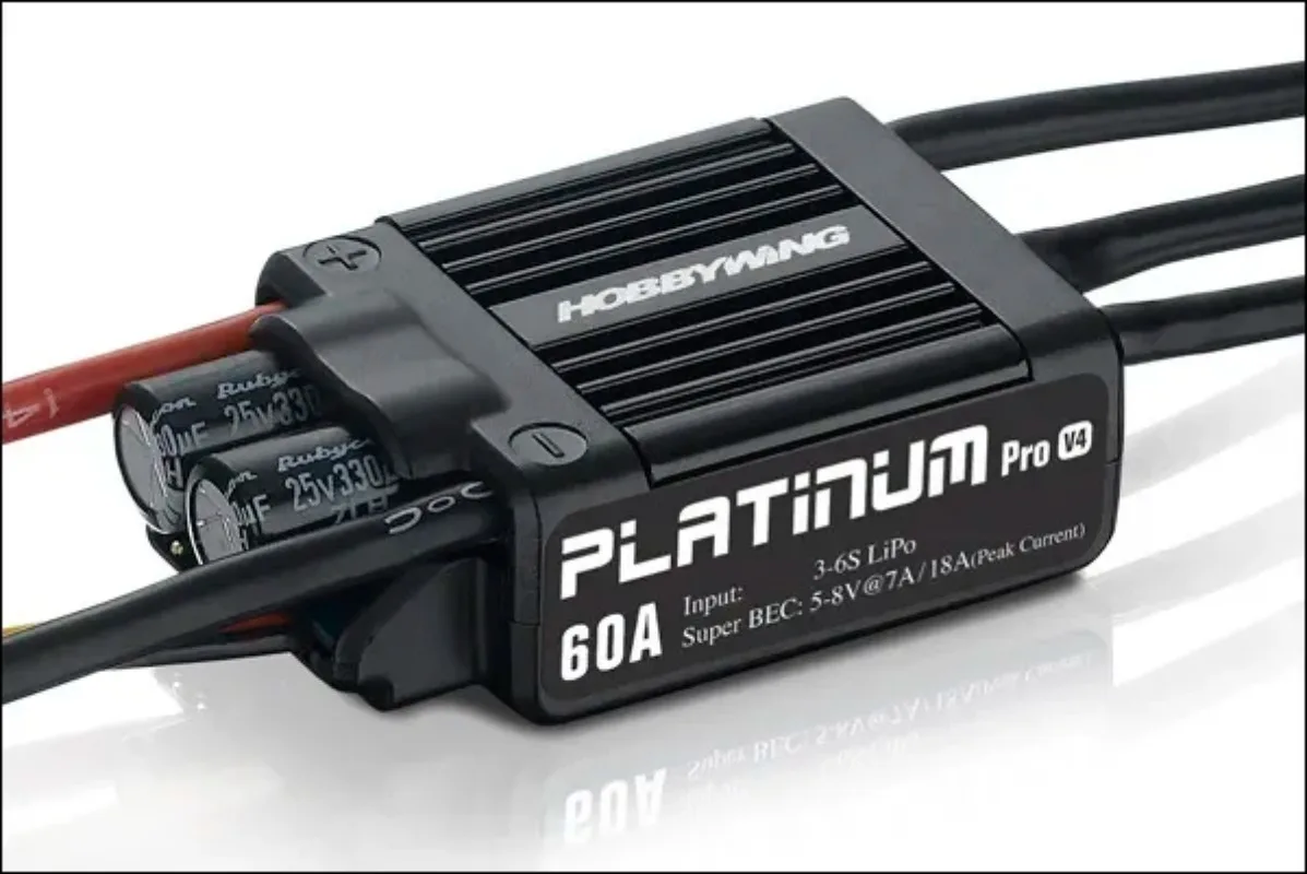 

Hobbywing Platinum Pro 60A V4 ESC Electronic Speed Controller 3S-6S for Fixed-wing Helicopter RC Drone