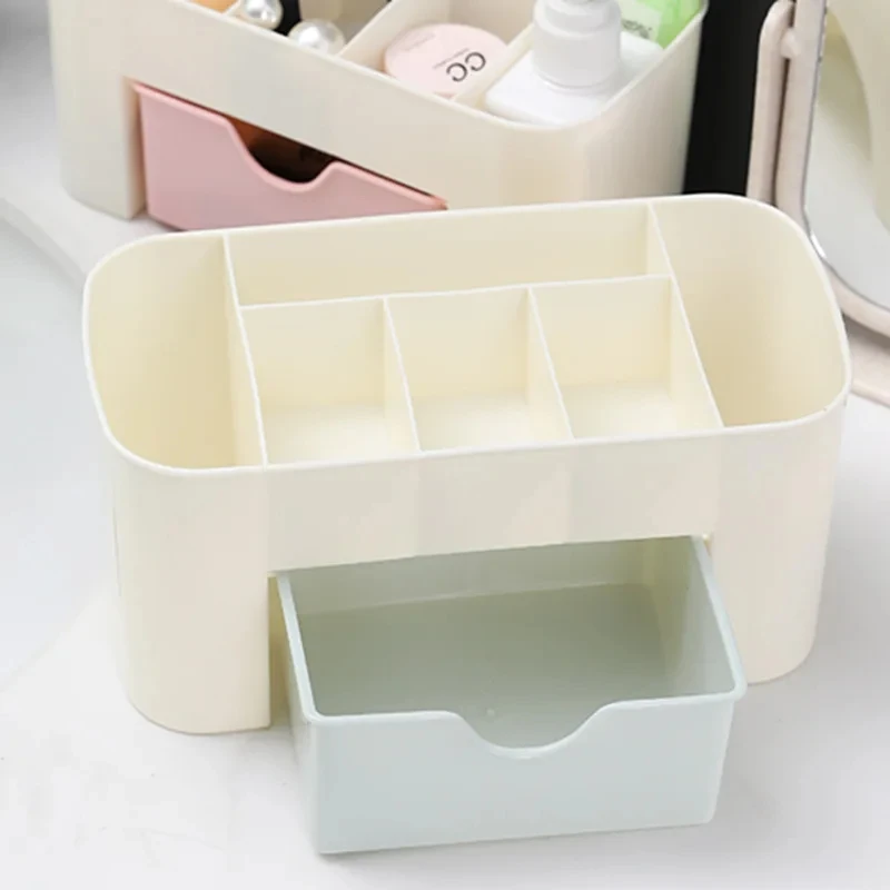 Double Layer Plastic Makeup Organizers Storage Box Cosmetic Drawers Jewelry Display Box Case Desktop Container Boxes Organizer