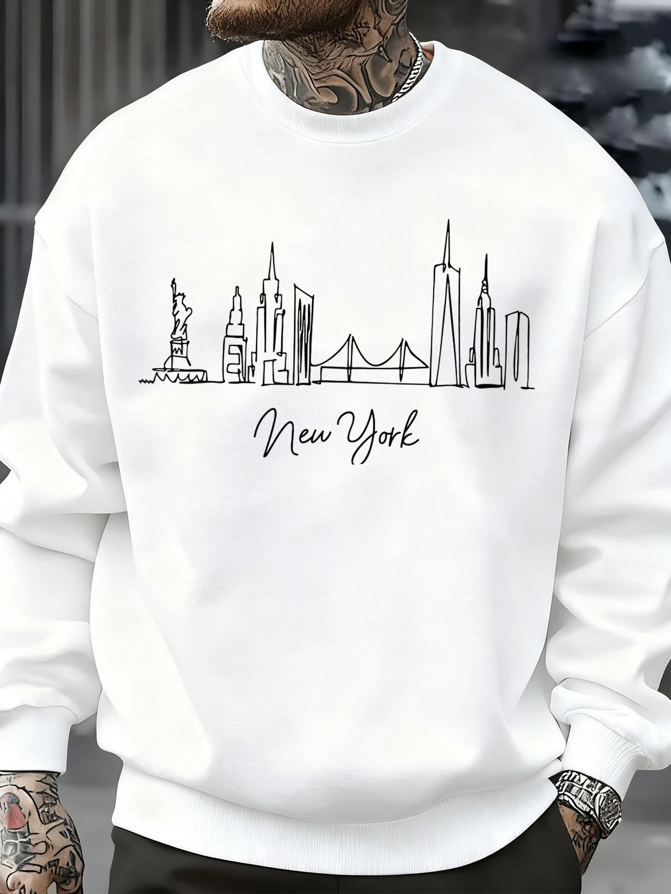 High Street Fashion New York - Nova york cidade linha imprime pullovers
