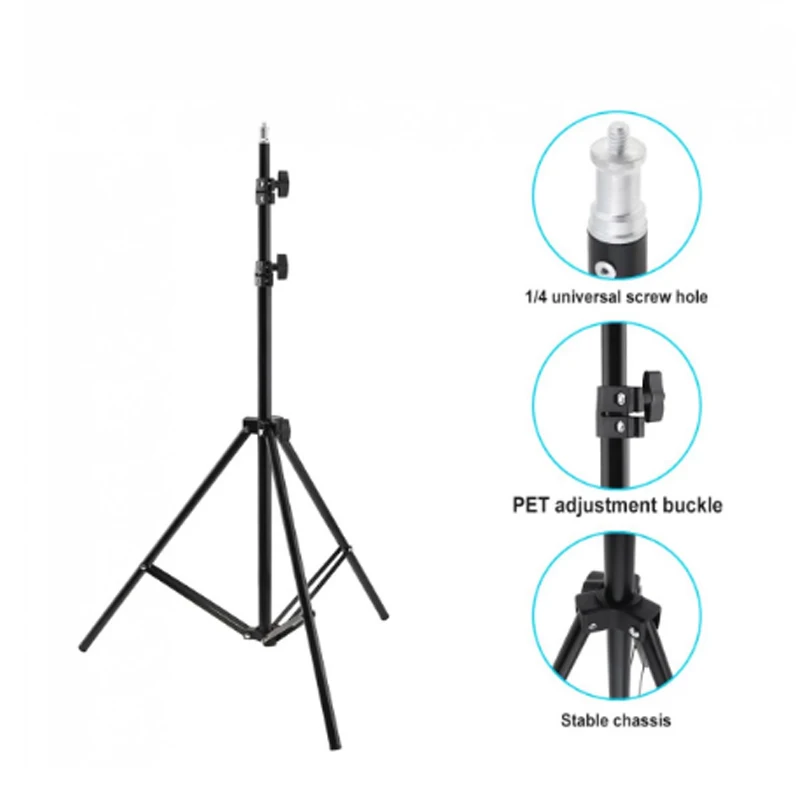 휴대폰 카메라 라이트 스탠드용 삼각대, 사진 삼각대 및 1/4 나사, LED 링 라이트, 휴대용 파노라마 카메라 브래킷