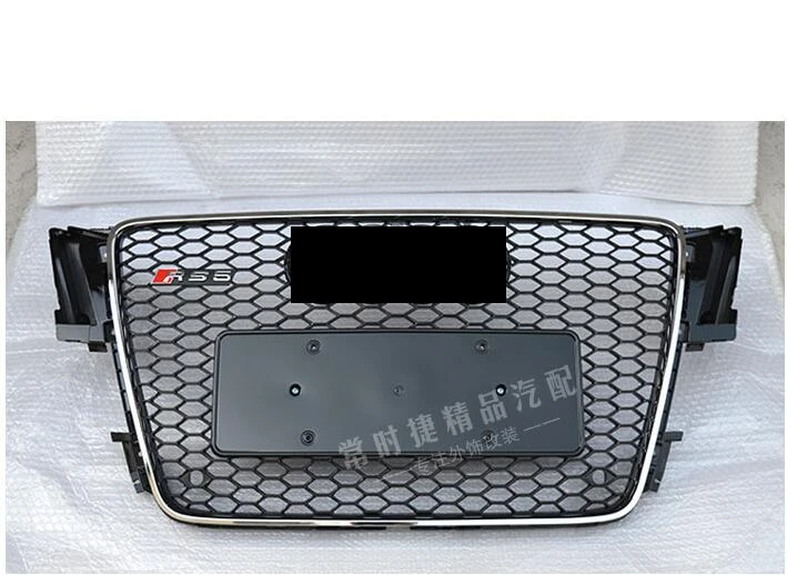 Voor Rs5 Stijl Front Sport Hex Mesh Honingraat Kap Grill Gloss Black Voor Audi A5/S5 B8 2008 2009 2010 2011 2012 2013 2014 2015