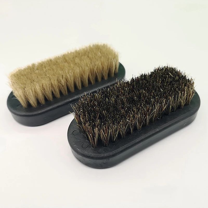 Shoe Polish Brush Leather Pig Hair Soft Polishing Tool Cleaning Brush Nub Leather Boots Clean Shine Brush