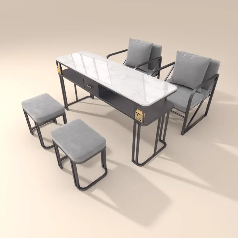 

Supplies Marble Nail Desk Organizer Designer Nail Desk Cosmetic Station Mesa Individual Scrivania Per Unghie Unique Furniture