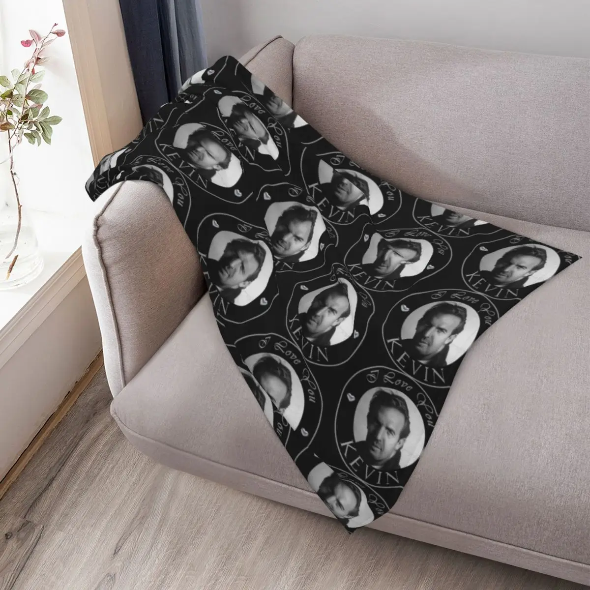 أنا أحبك كيفن رمي بطانية سرير مزخرف لحاف أريكة مزخرفة بطانيات متعددة الأغراض