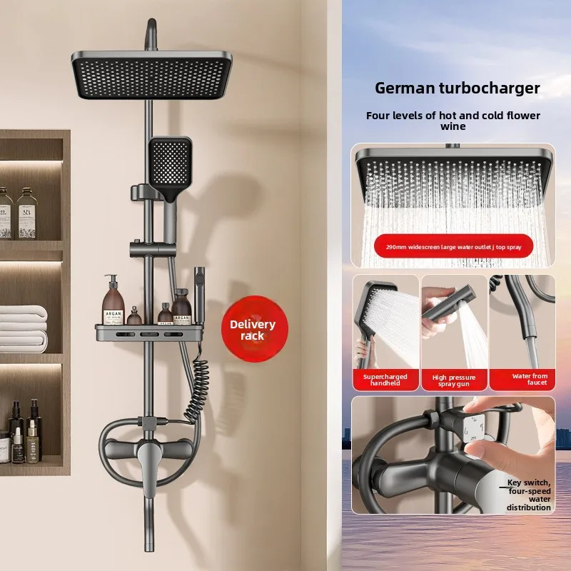 Shower System Home Use Hot Cold Bathroom Pressure Boosting Full Kit Bathroom Shower Head Sets Home Bathroom Collection Shower