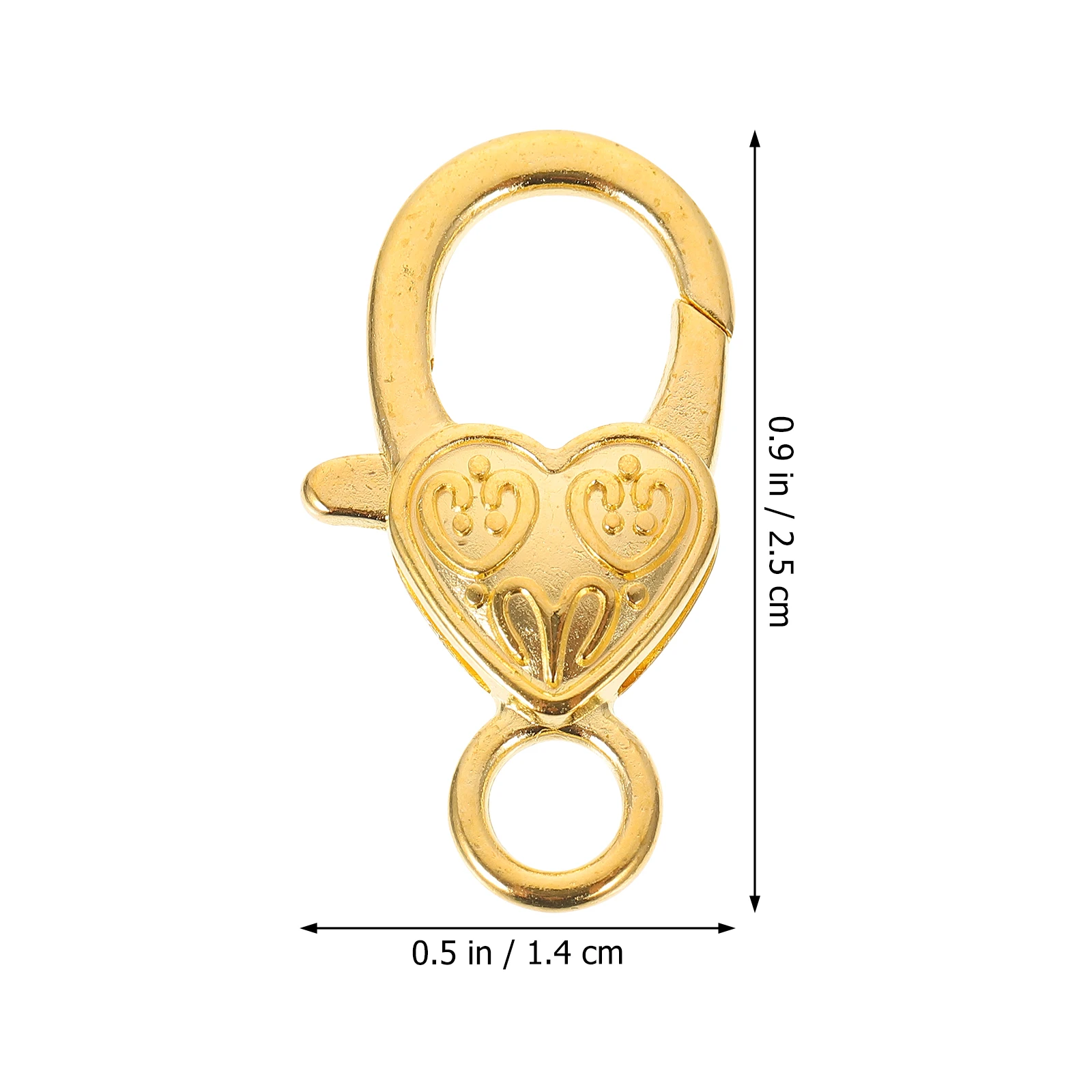 

50pcs Heart Shaped Zinc Alloy Lobster Clasps Sturdy Durable Bracelet Keychain Bag Accessories Pendan Connection Jewelry