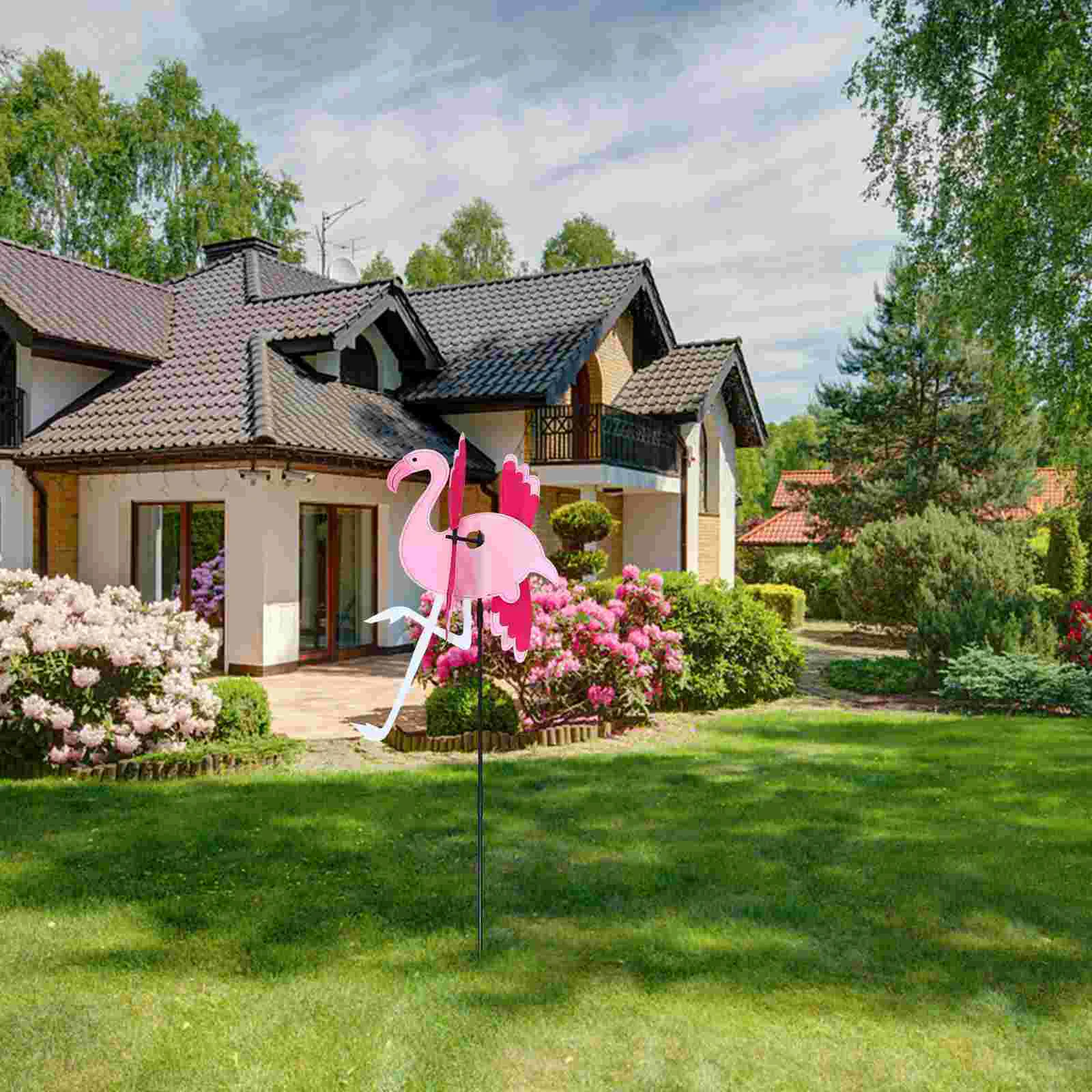 Outdoor Decor Playset Flamingo Pinwheel Whirligig Wind Deterrent Windmill Garden Floral Toys