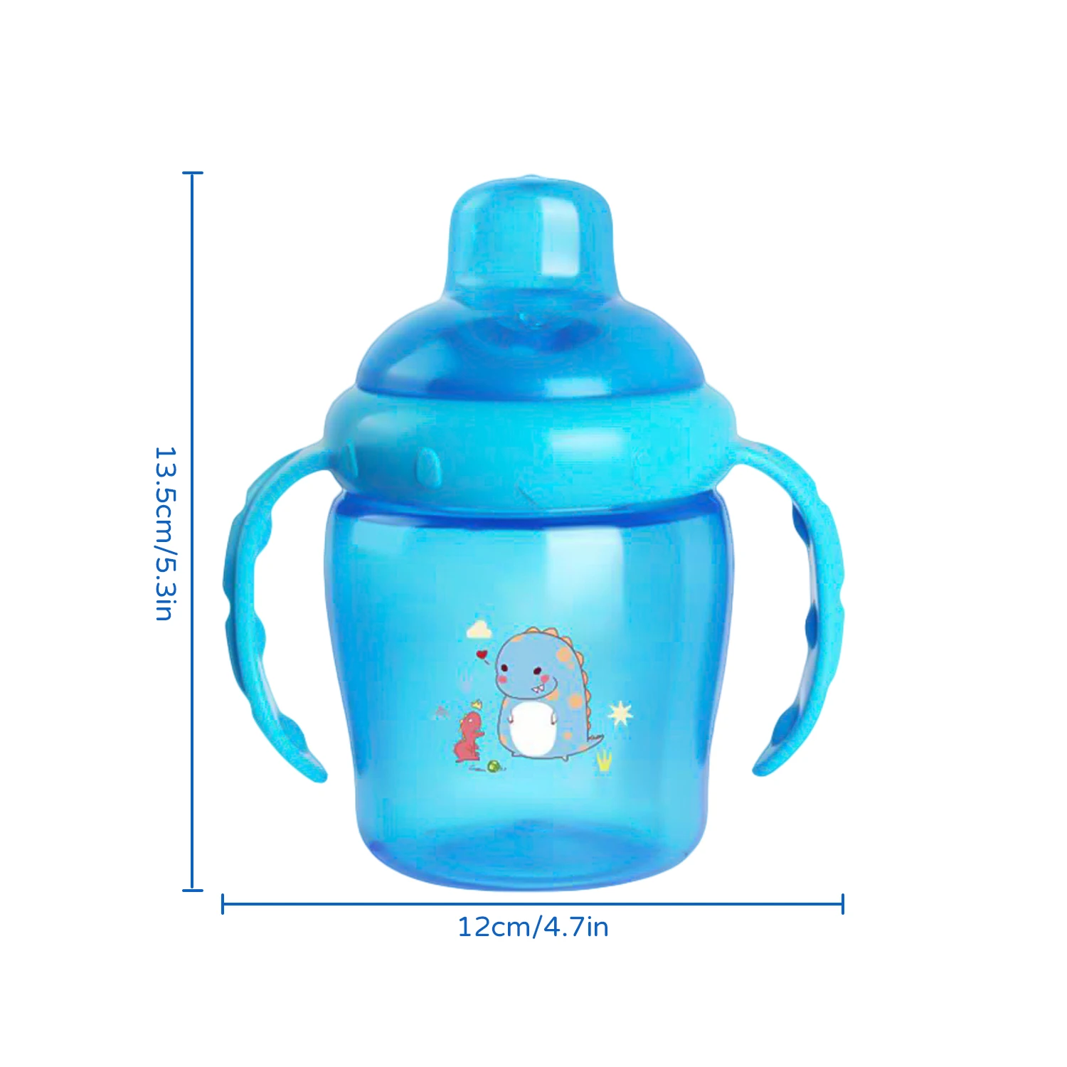 7-36 months old baby thick silicone duckbill cup with handle, 225ml, 2 colors available, inverted without leakage, BPA free