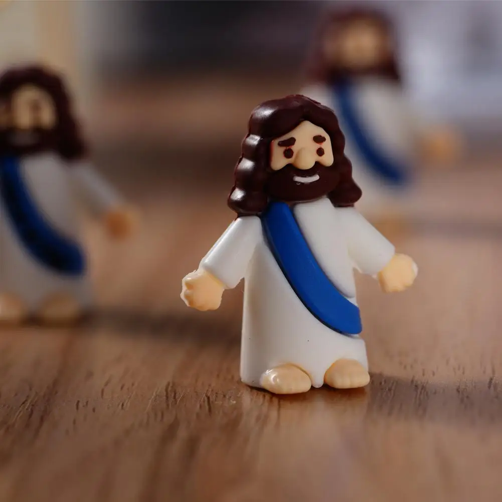 1pcs Brand-new Mini Jesus Statue Easter Decoration Jesus Toys Figure Christ Religious Savior Jesus Doll Easter Supplies