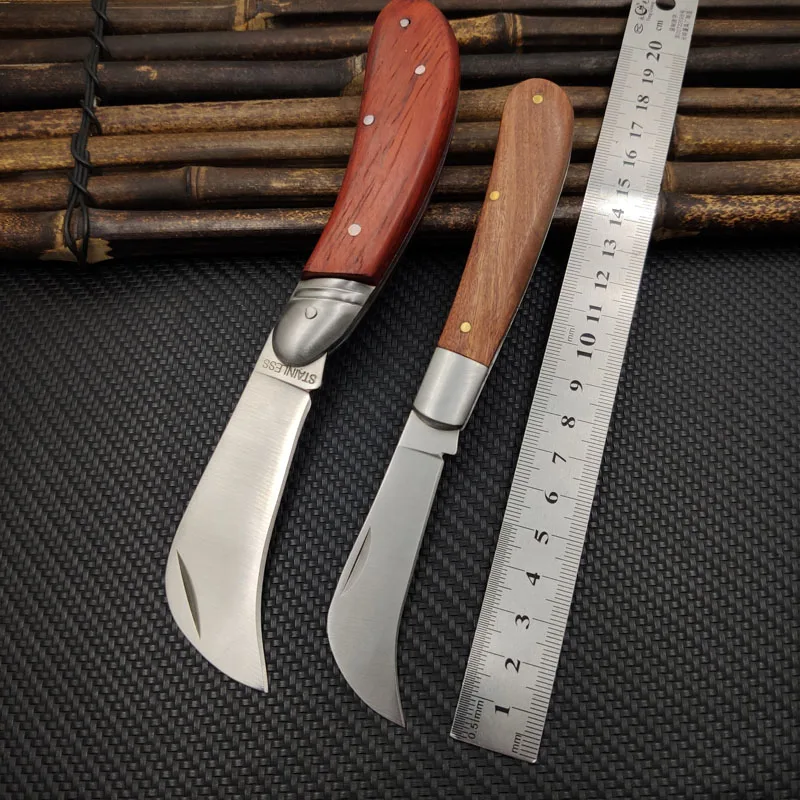 FD-021 Folding Grafting Knife Stainess Steel Machete Wallpaper Knife Rosewood Handle Faca Pocket Electrician Utility Knife