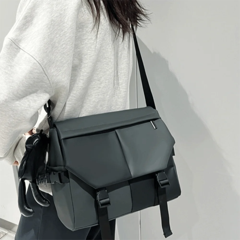 

Waterproof Crossbody Shoulder Bag Multi-pocket Casual Style Large Capacity Bag Unisex Nylon College Backpack Cycling Use