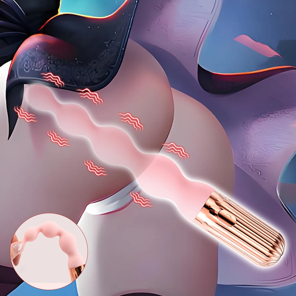 Vibrerende Anale Kralen Butt Plug voor Mannen Prostaat Massager Anale Vibrator Stimulator Anale Ballen voor Gay Masturbator Seksspeeltje voor Mannen