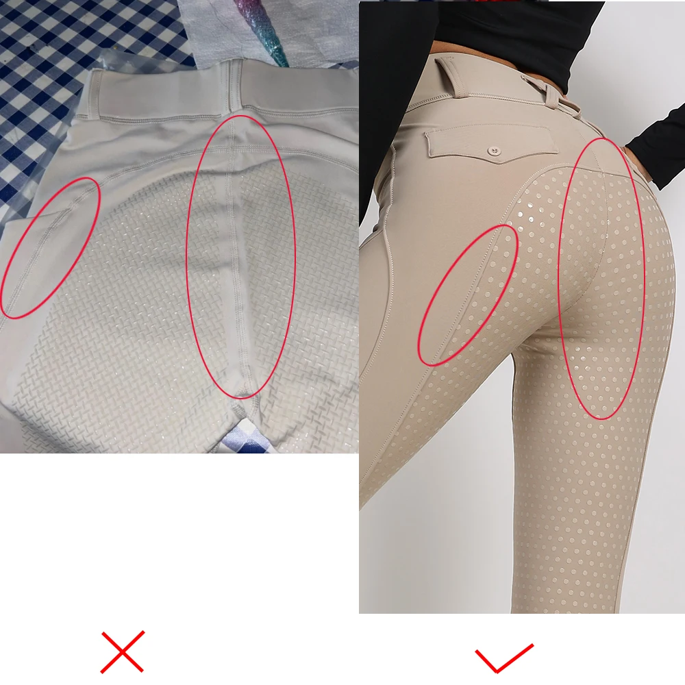 Full Seat Silicone Equestrian Breeches Anti-pilling Horse Riding Tights Jodhpur Leggings Pants Women Equestrian Clothes