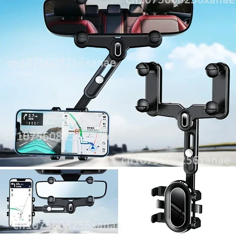 

360° Car Phone Holder For Phone And GPS Mount Support Rotating Adjustable Telescopic All Phone Holder Navigation Support Tools