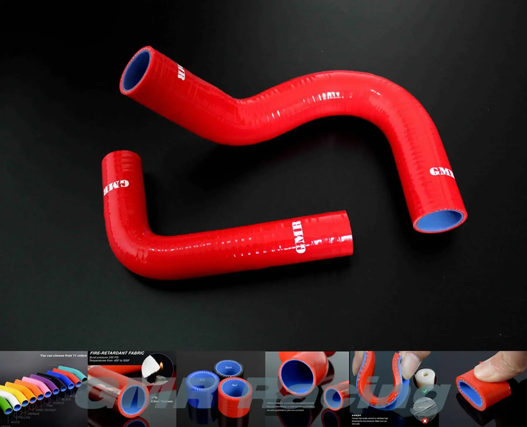 Fit 1949-1954 1950 1951 1952 1953 CHEVY Pickup Bel Air/Fleetline V8 Siliocne Hose Car Silicone Radiator Hoses Kit Red Blue