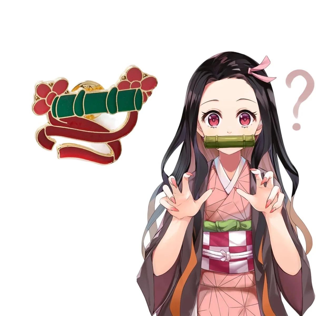 

1 шт., аниме «Убийца демонов», Камадо Незуко, бамбуковая эмалированная брошь, значок на рюкзак с лацканами, реквизит для косплея, аксессуары, ювелирные изделия, подарки