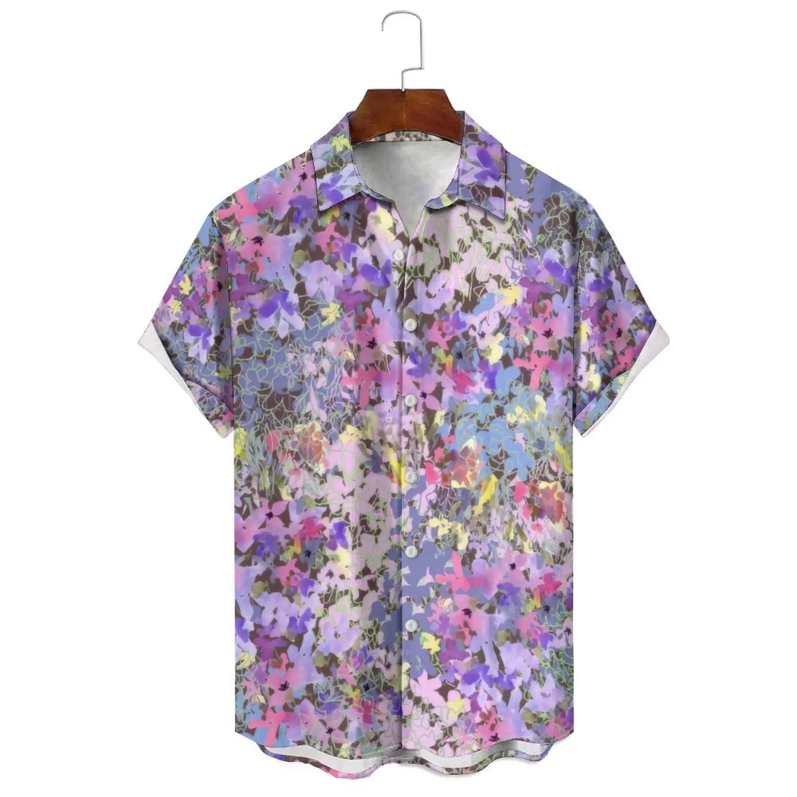 

Men's/women's relaxed casual breathable gradient dopamine summer fashion Simple print style variety short-sleeved shirt