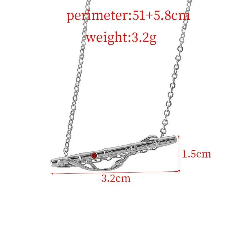 Anime Grandmaster of Demonic Cultivation WeiWuXian LanWangJi Cosplay Necklace Cartoon Flute Pendant Ornament Accessory Xmas Gift