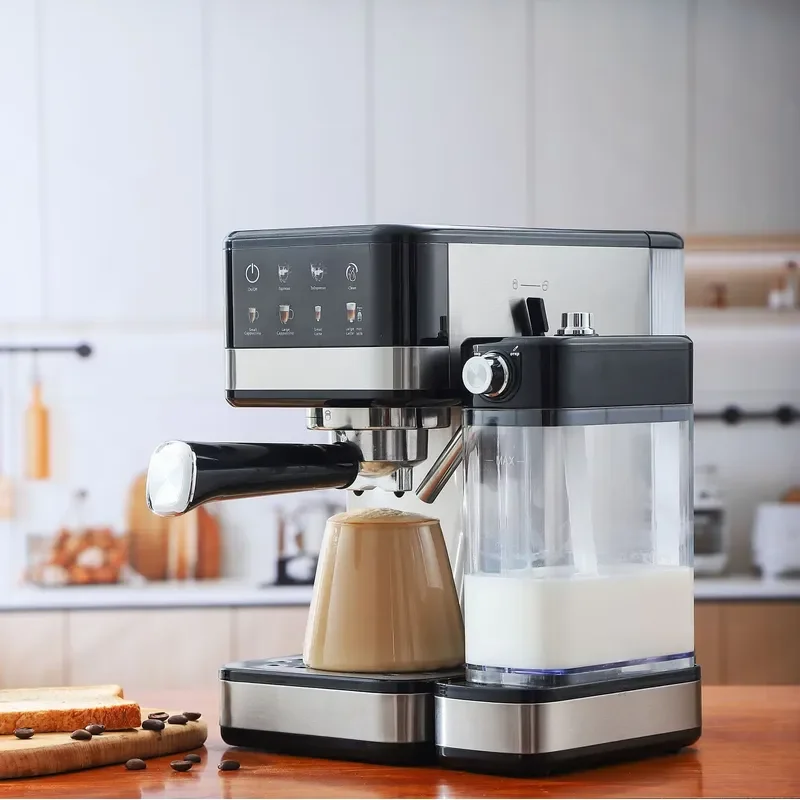 New Arrival Italian Style Coffee Machine Semi-Automatic Small Plastic Automatic Control Office Steam
