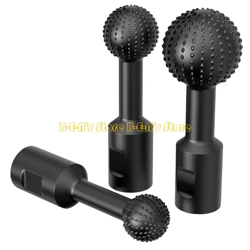 Y1AD Pack of 3 Rotary Burr Set For Angled Grinder for Wood Carving Size 25 30 40mm