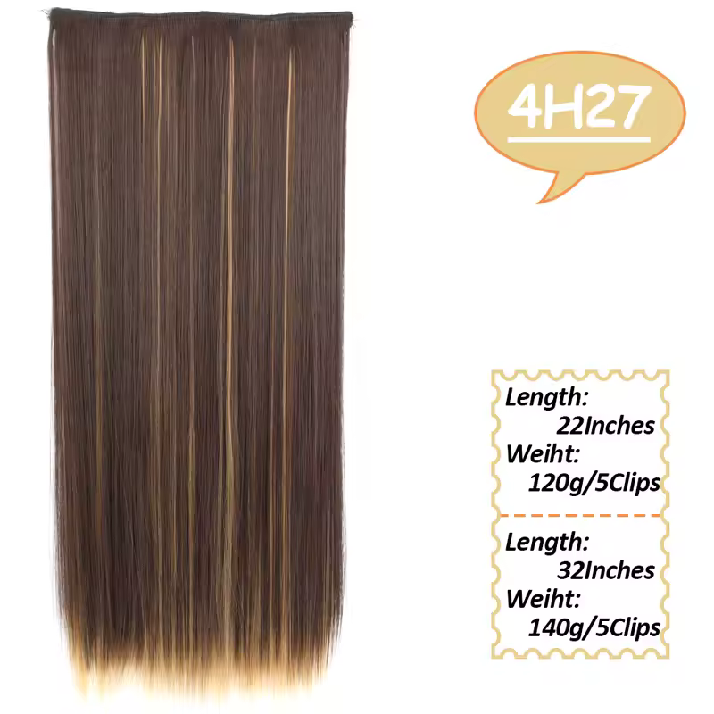 NICESY Synthetic Long Wavy 5 Clips Hair Extensions 22Inch/32Inch Clip On Hair Extensions High Tempreture Fake For Women - Image 35