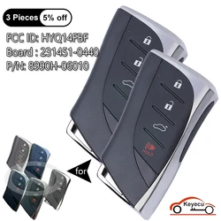 KEYECU 3 4 Buttons 314.3MHz 433MHz for Lexus ES UX LS LC 2018-2022 Auto Smart Remote Key Fob HYQ14FBF 8990H-06010 231451-0440