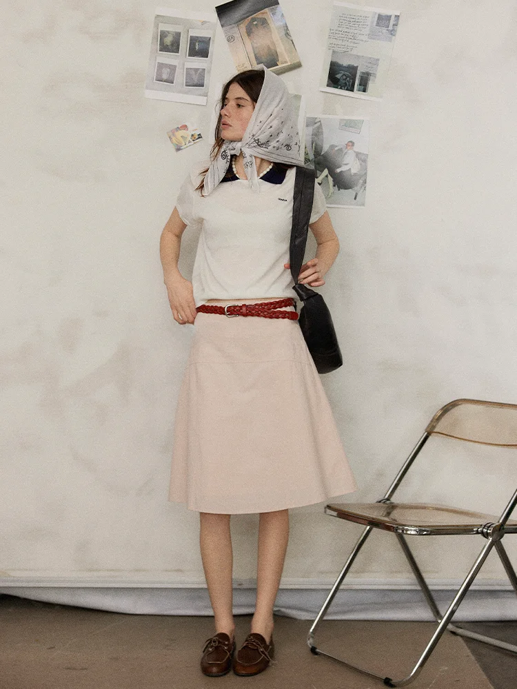 

Женская летняя футболка Lofi с вышитыми буквами, в стиле колор-блок, простой свободный крой, для повседневной носки