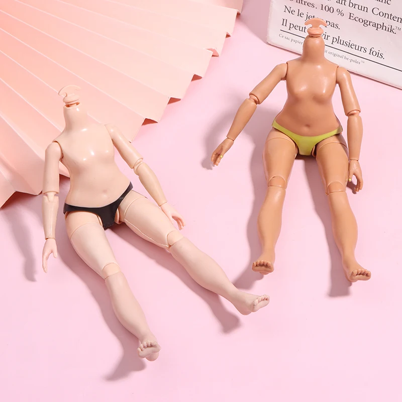23cm 높이 빅 시스터 인형 몸체 1/6 관절 가동형 몸체 다크/라이트 브라운 피부 슬라임 인형 액세서리