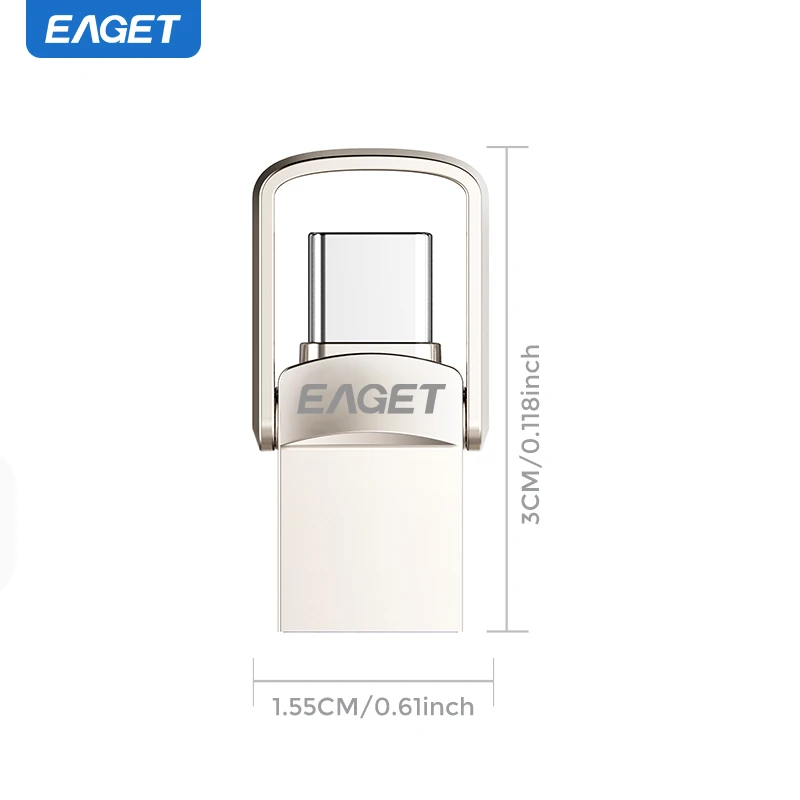 EAGET USB 3.2 Flash Drive 2 in 1 USB e tipo C Pen Drive 32gb 64gb 128gb 256gb Pendrive Memory Stick flash Disk per PC Phone