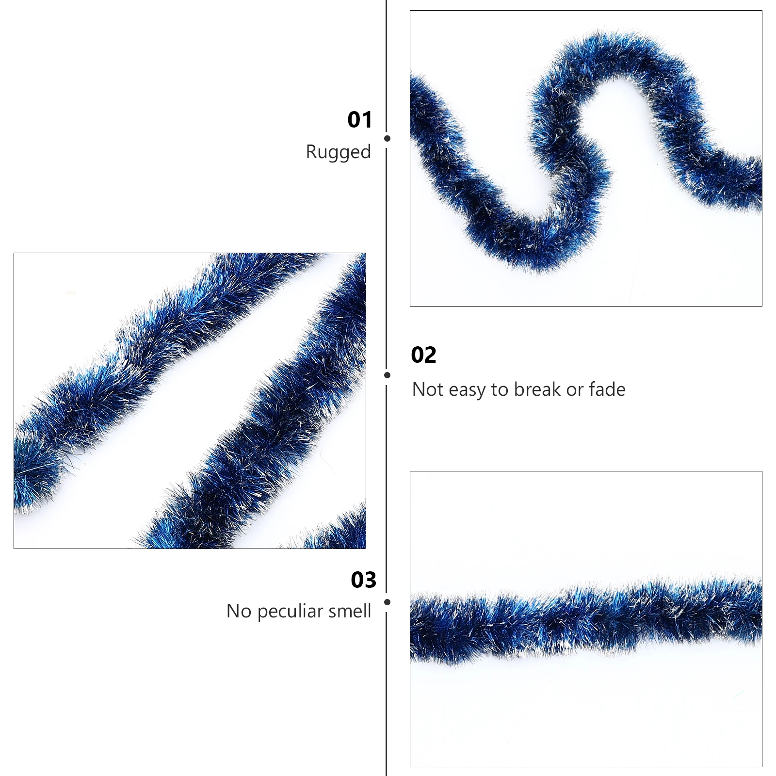 

Shiny Christmas Tinsel Garland Long Colored Strip Tree Ornament Decorative Ribbon Pendant Holiday Party Supply Xmas Decoration