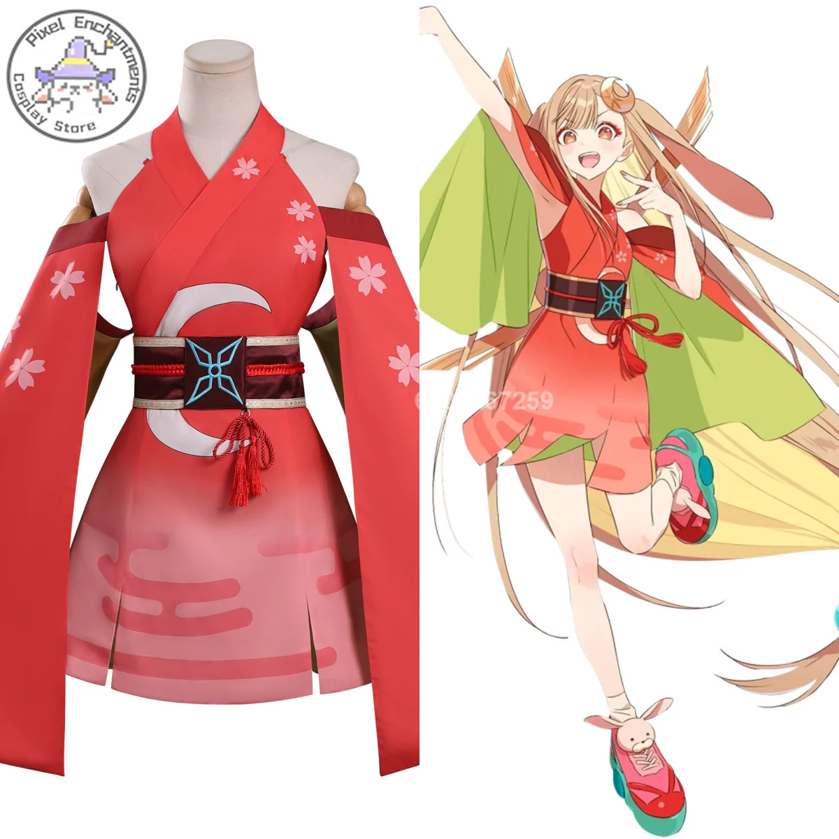 Super Dimension Princess Kaguya Cosplay Costume Anime Kaguya Role Playing Fashion Dress Outfit Full Set for Women ComicCon Party
