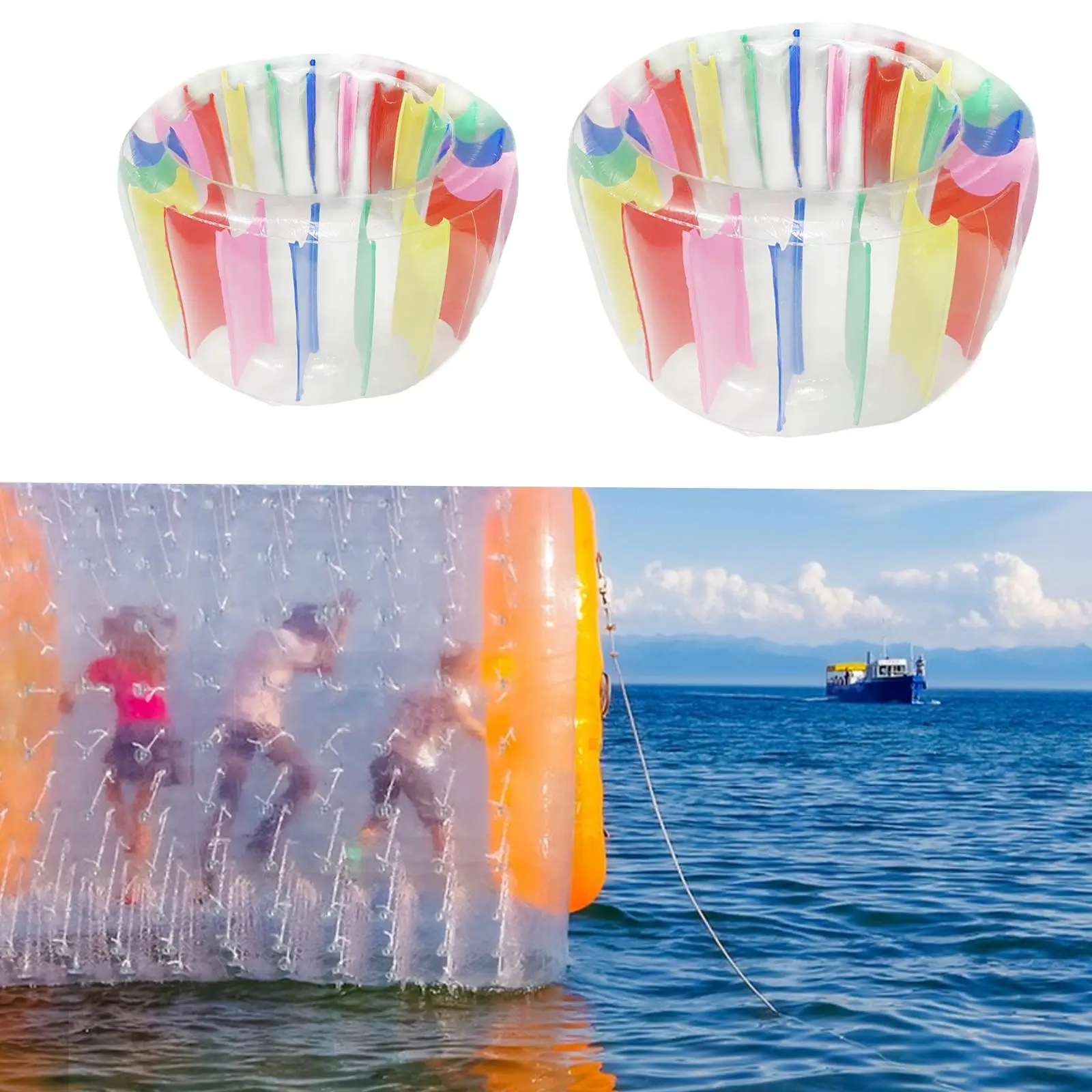 

Inflatable Roller Float Water Wheel Toy for Summer Kids and Adults Yard