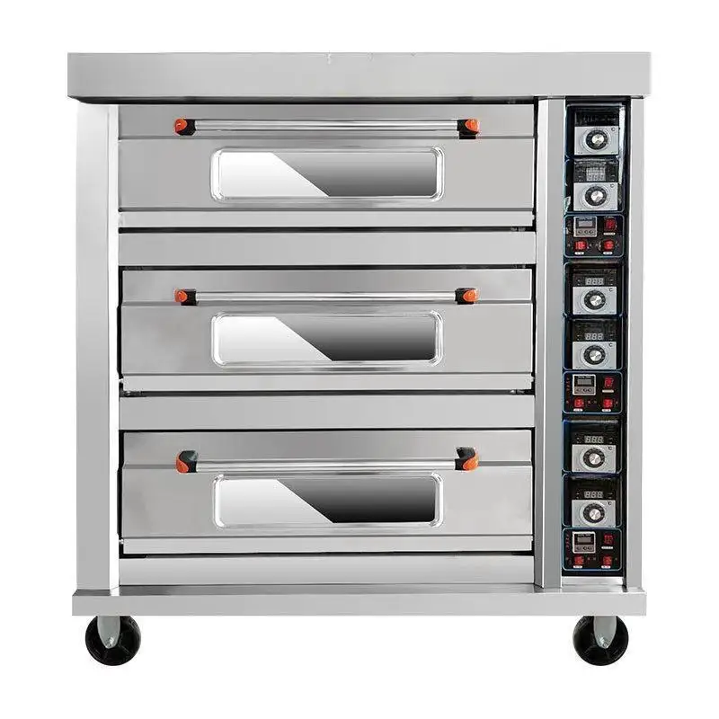 Top Visual Double Window Oven Electric Home Baking Weight 160KG Mobile Casters Are Extremely Durable Commercial Pizza Oven