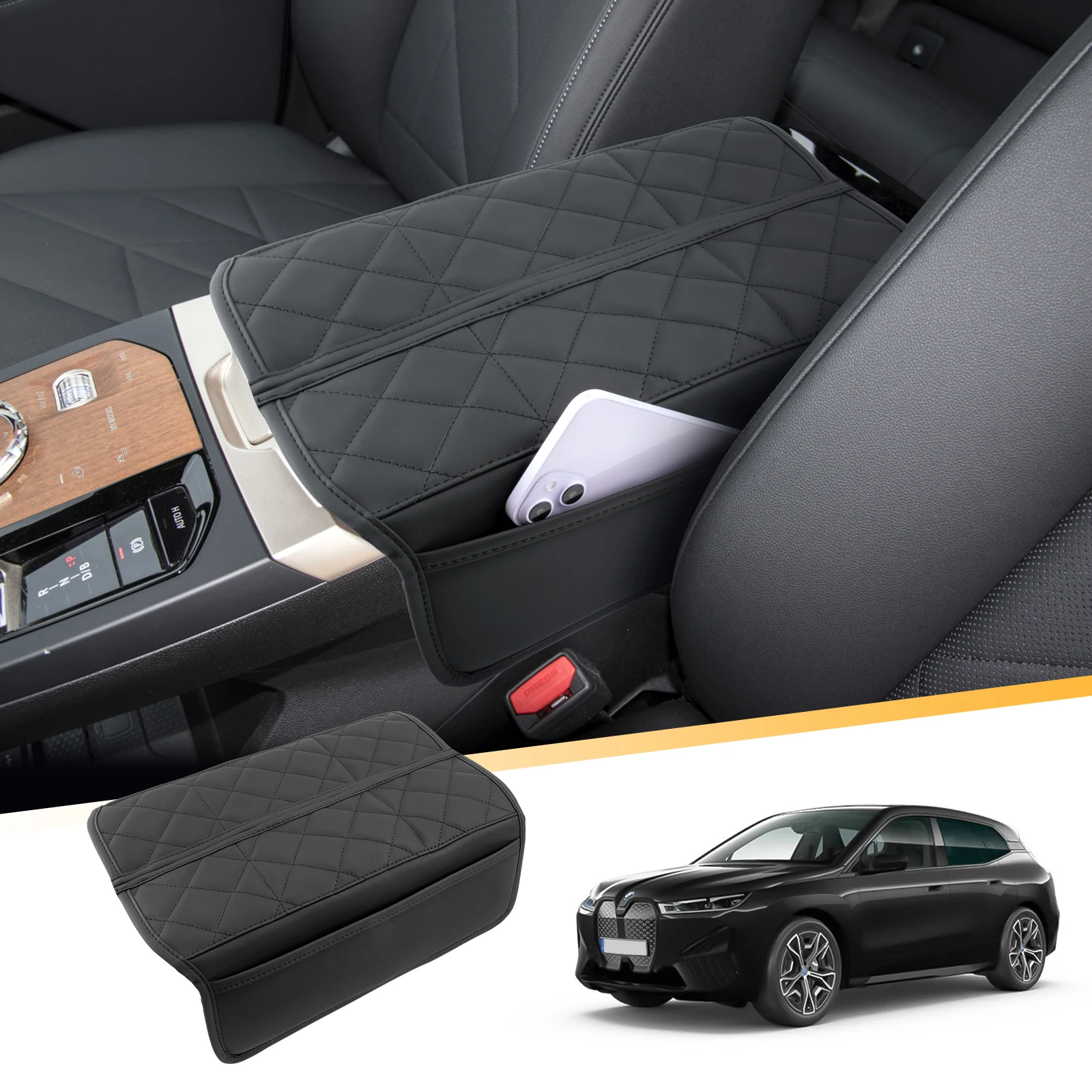 

LFOTPP Car Armrest Box Cover for BMW iX I20 EV 2022 Central Control Armrest Storage Box Pad Auto Interior BMW iX Accessories