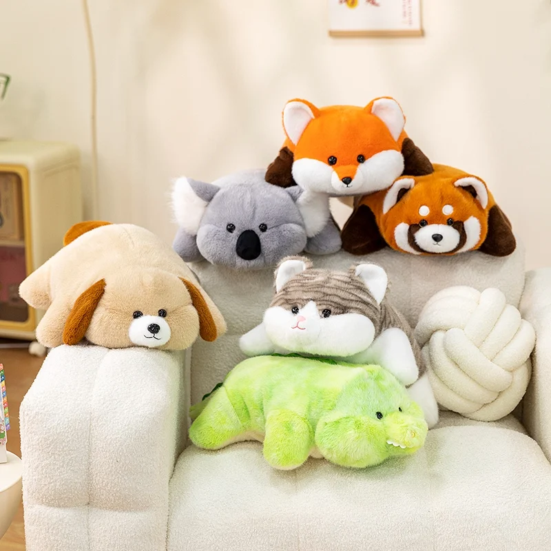 45cm fofo dinossauro cão brinquedos de pelúcia bonito panda vermelho recheado animal selvagem plushie brinquedos macios coala afox brinquedos de pelúcia
