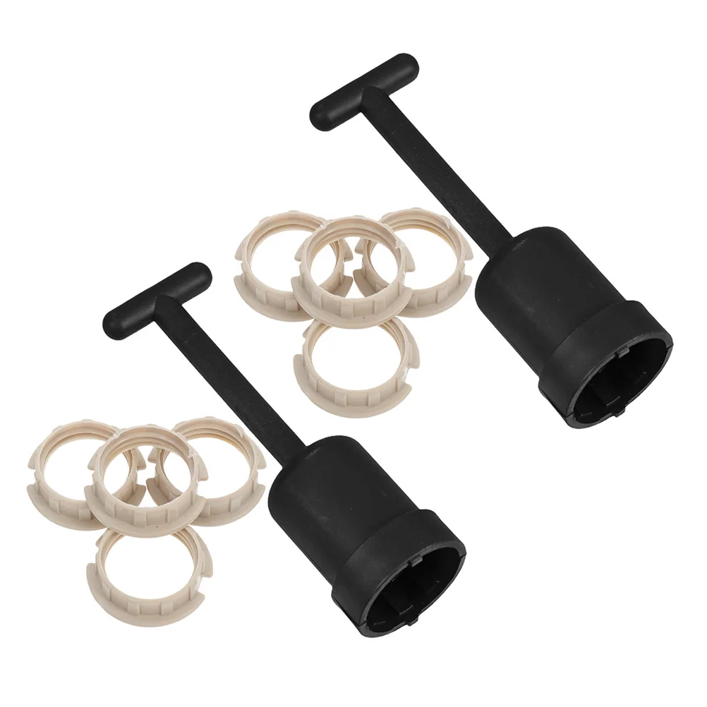 

2Sets G9 Lamp Socket Ring Kit Plastic Shade Ring Replacement Buckle Removal Tool for Home Office Commercial Use