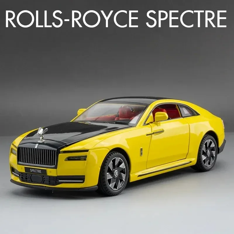 Simulation 1/24 Scale Rolls Royce Spectre Alloy Car Model Sound Light Collective Casting Metal Toys Vehicles Boys Voiture Enfant