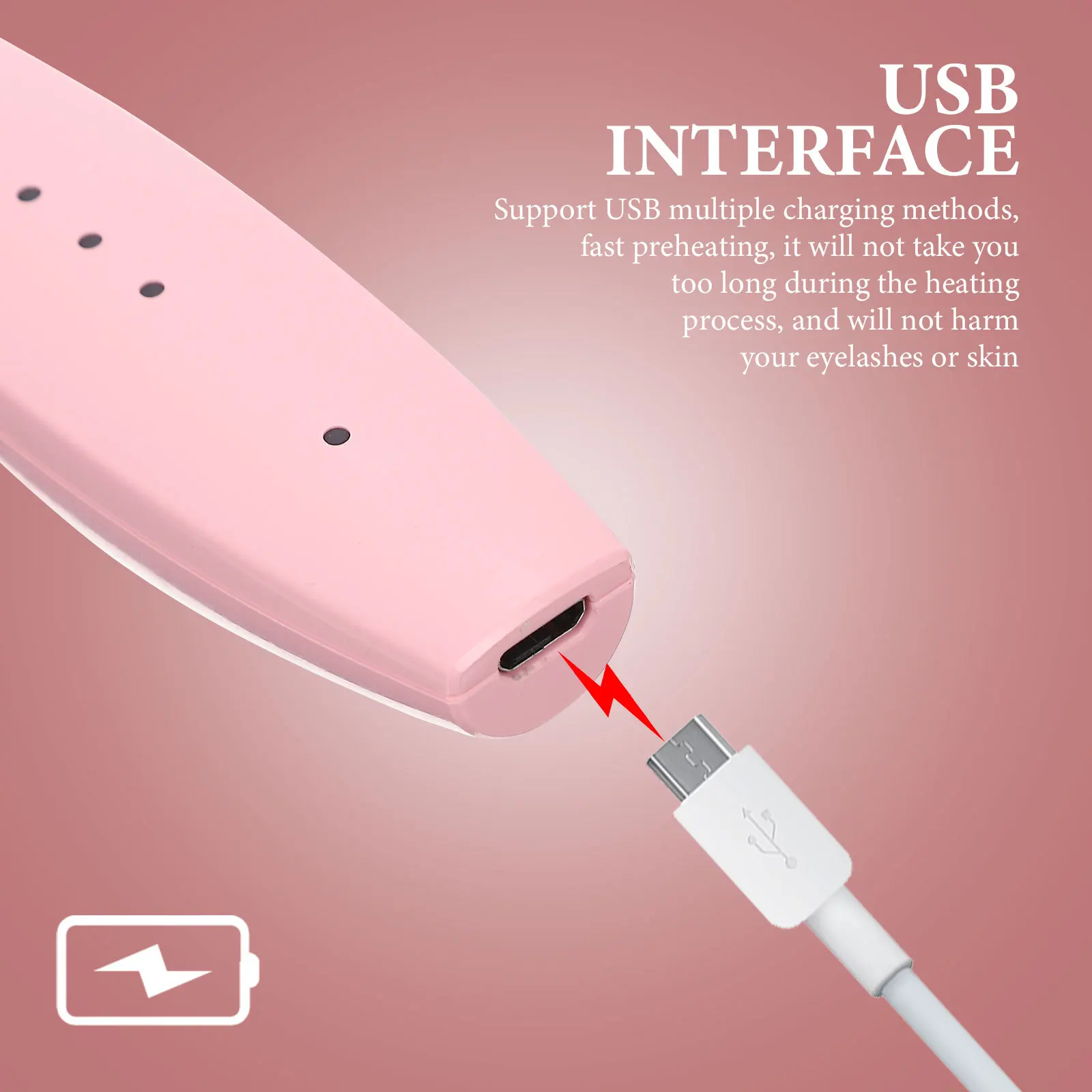 

Electric Heated Eyelash Curler Portable Lash Curler Fast Preheating Intelligent Temperature Control Professional Eyelash Makeup