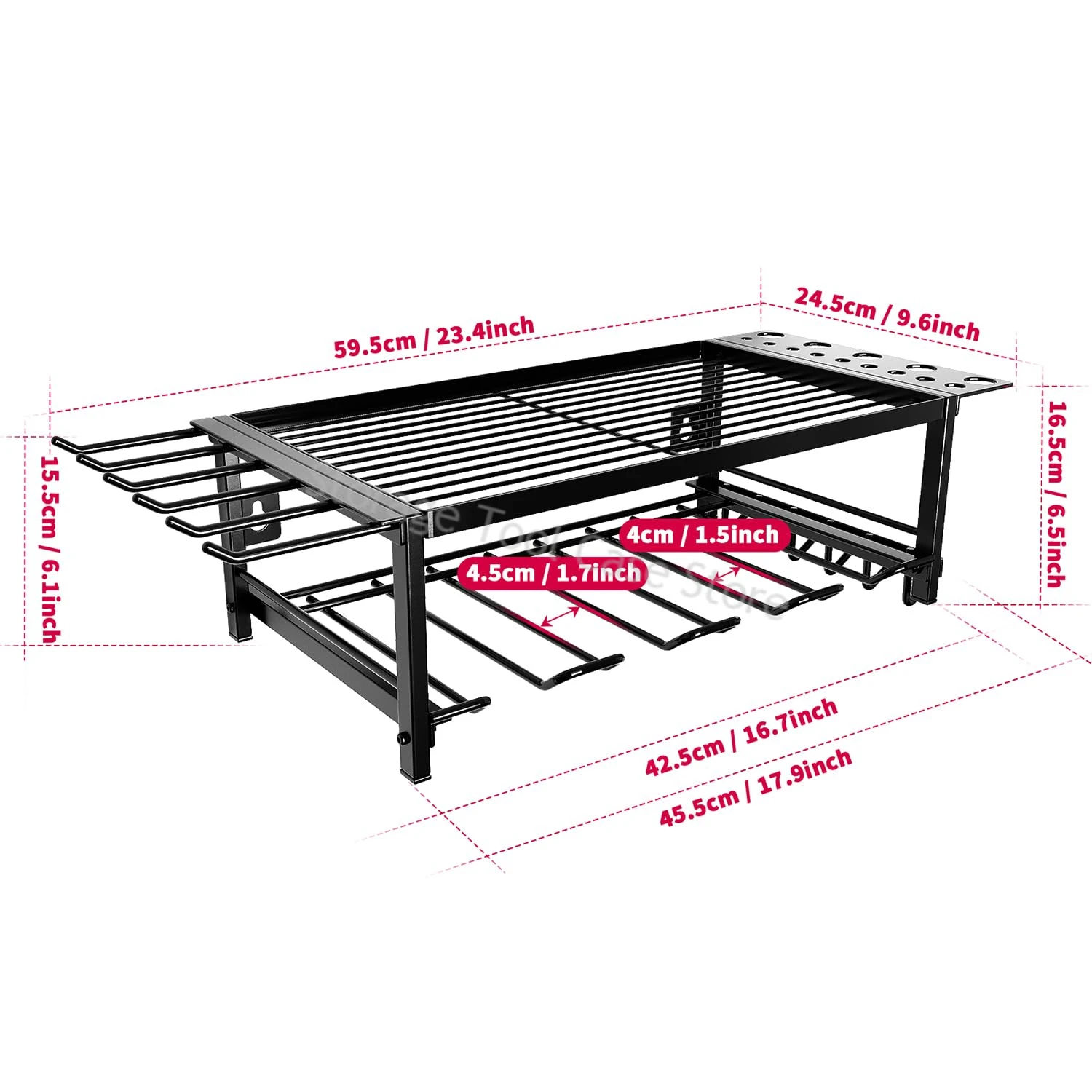 Power Tool Rack Hanging Storage Rack Electric Drill Holders Hand Power Tool Organizer Rack for Garage Home Workshop Accessories