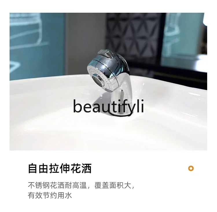 ss D Semi-reclining Shampoo Bed Beauty Salon Flush Bed Hair Salon Spa Massage