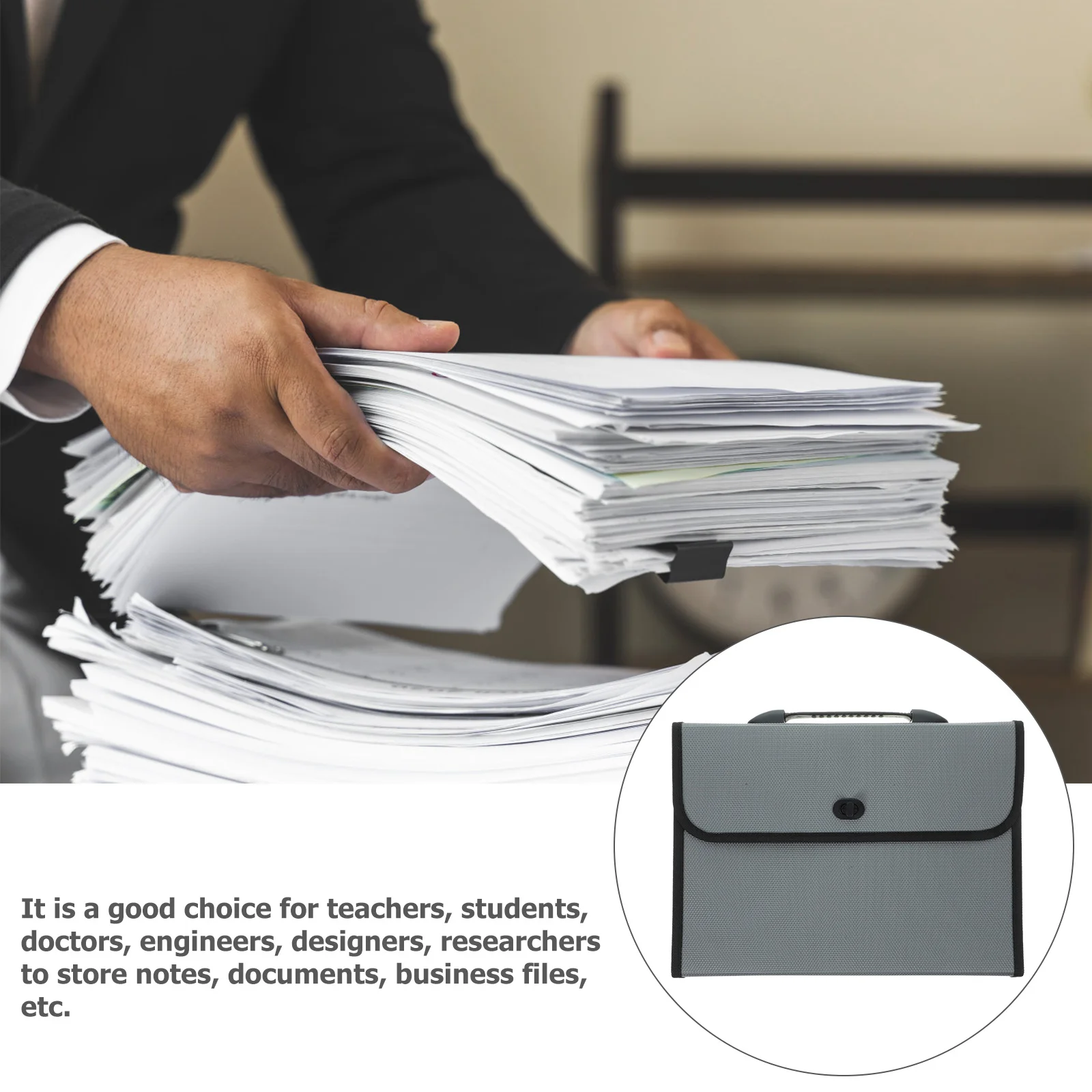 

1Set Expanding File Folder Multi-Layer Document Organizer Office Paper Storage Bill Receipt Holder Paper Storage