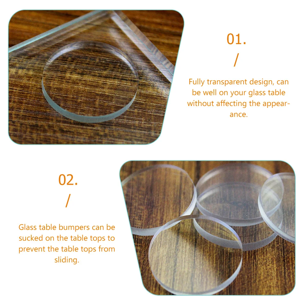 30 Pcs Glass Non-Slip Gel Pad Furniture Bumpers Anti Pads Cabinet Adhesive Tabletop Clear Desk Spacers