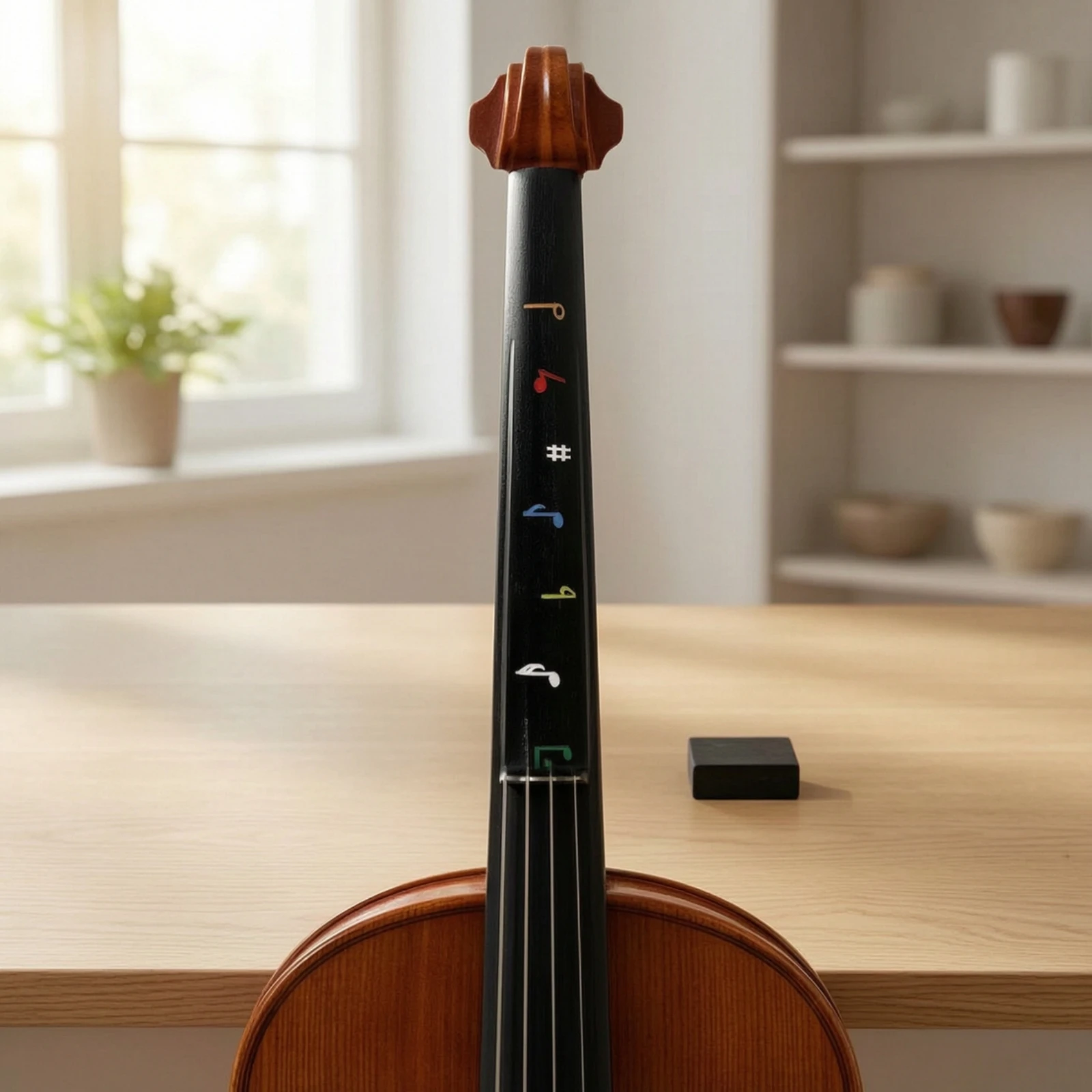 4/4 Violin Fingerboard Wooden Ebony Fingerboard with Nut Smooth Polished for Luthiers, Luthier Work, Instrument Restoration view 4