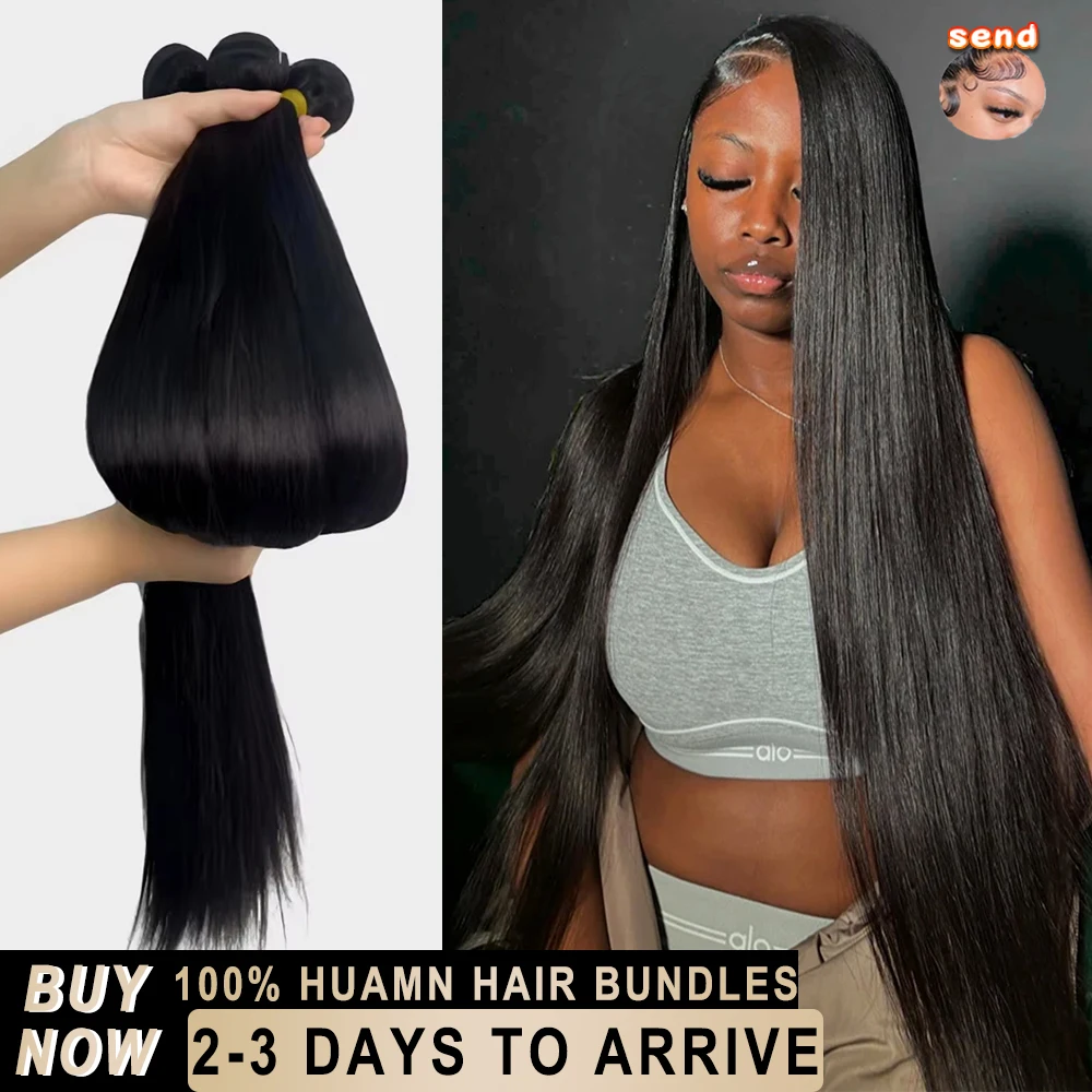 

3 4 Bundle Bone Прямые пучки человеческих волос 30 дюймов 100% Virgin Remy Doule Drawn Raw Hair Объемная волна Пучки Парик Наращивание