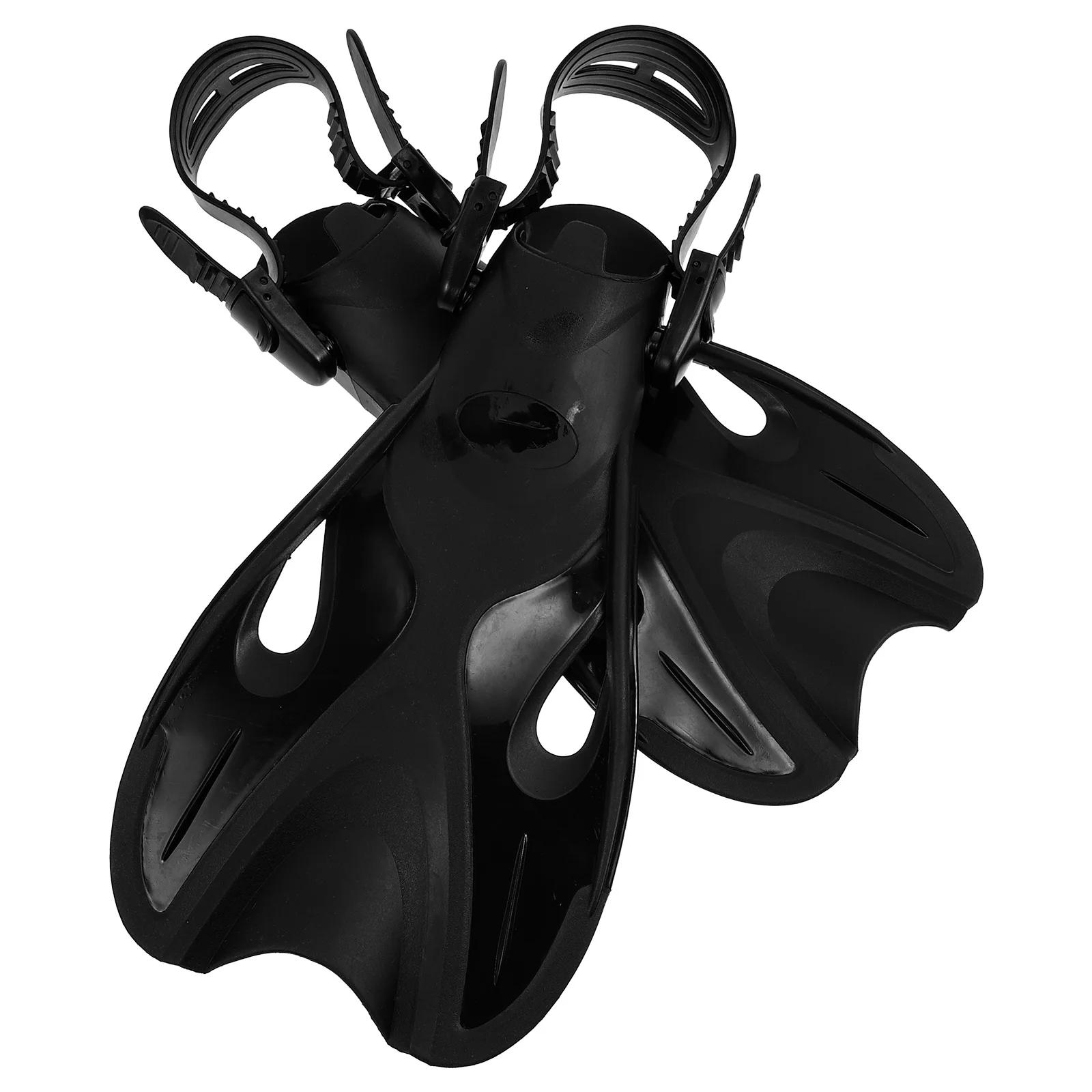 

1Pair Adjustable Swim Training Fins Soft Open Heel Swimming Flippers Snorkeling Diving Swimming Supply