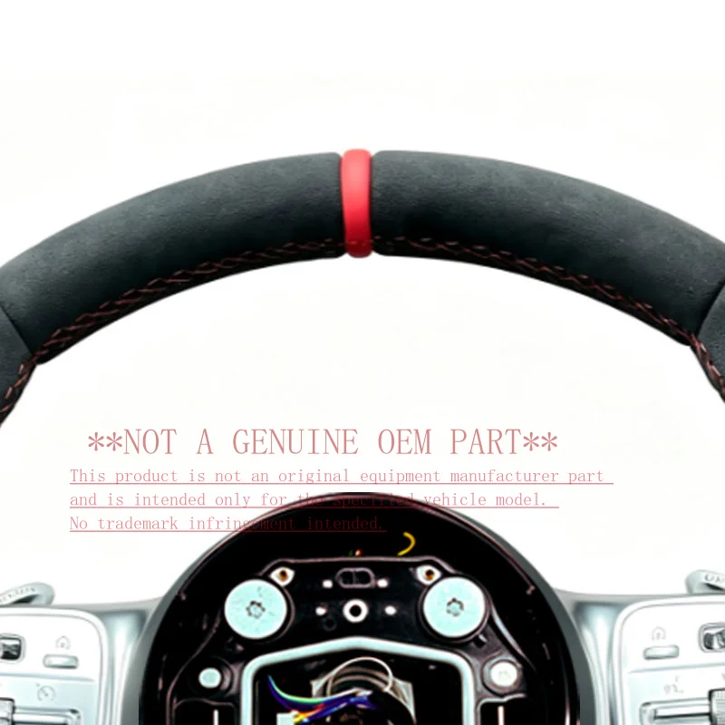 For Mercedes-Benz G-Class W465 2024- Two Tone Black Orange Leather Steering Wheel Horn Shell ZC-809-P020-F