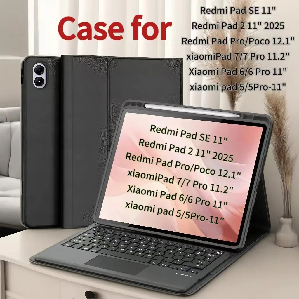 Case for Redmi Pad 2 SE 11“ Xiaomi Pad 5/6 Pro 11“ Xiaomi Pad 7 Pro 11.2 ”  Redmi Pad Pro Poco12.1”Smart station cover keyboard