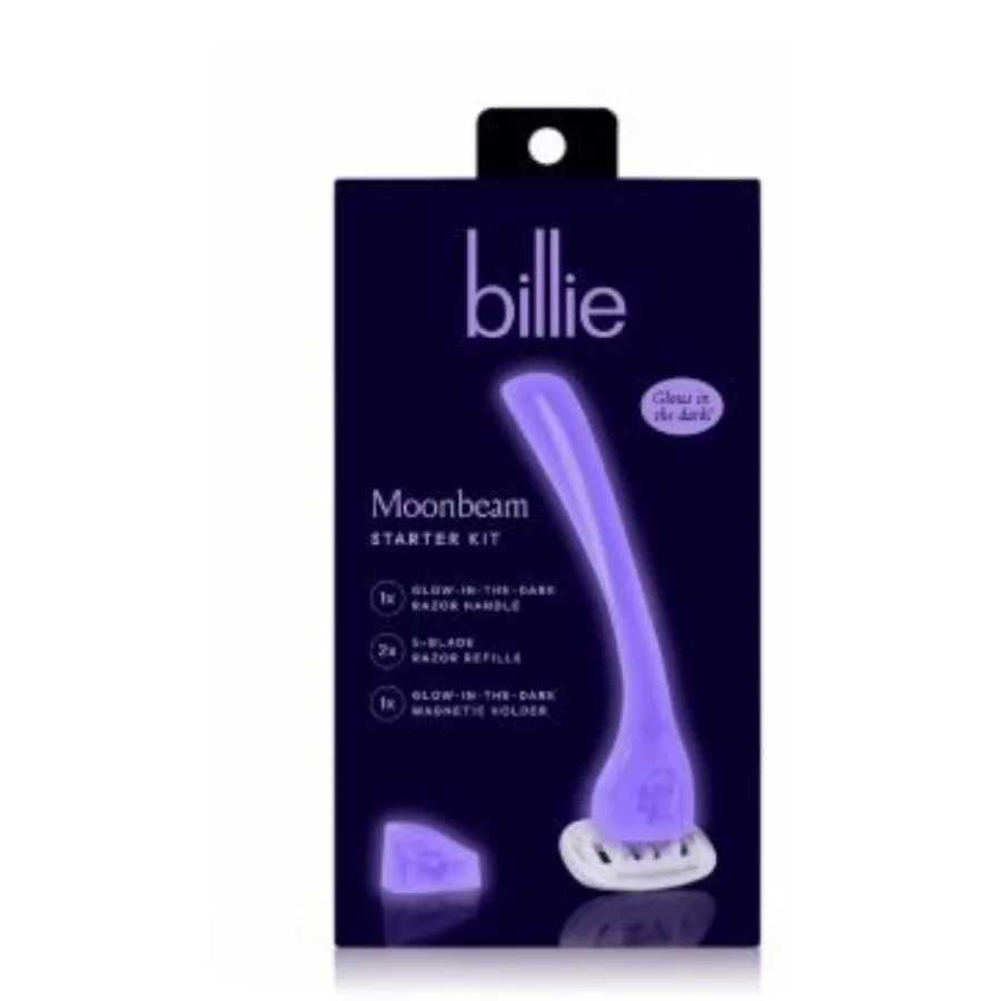 

Billie Women's Razor Kit 1 Handle + 2 x 5Blade Refills + Magnetic Holder Moonbeam